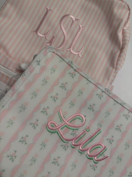 PINK RIBBON FLORAL BACKPACK