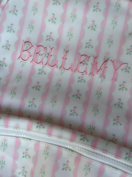 PINK RIBBON FLORAL BACKPACK - BACKORDERED UNTIL MID TO LATE AUGUST 2026