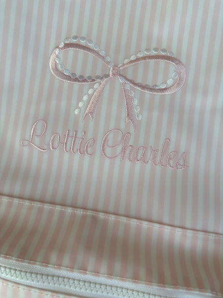 PIMLICO STRIPE PINK BACKPACK