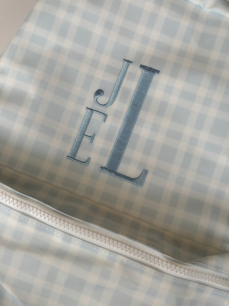 BLUE PIMLICO PLAID BACKPACK