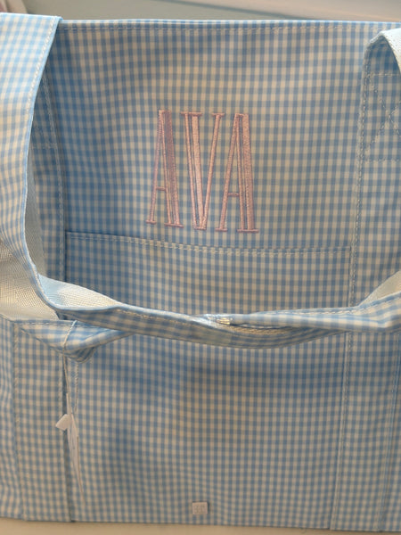 GINGHAM MIST X-LARGE TOTE