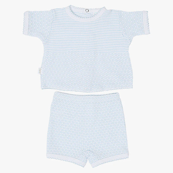 KNIT SHORT SET - BLUE - #230