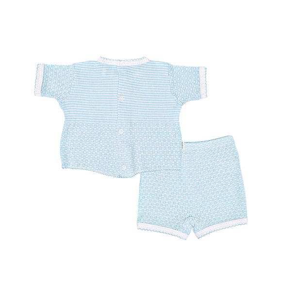 PATY KNIT SHORT SET - BLUE