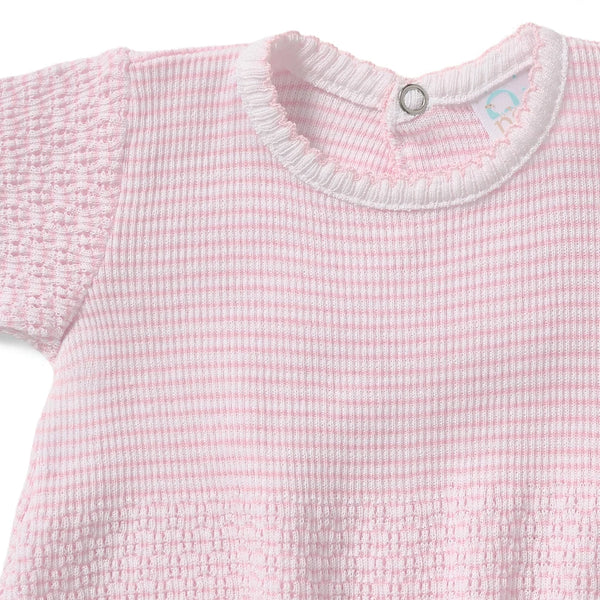 PATY KNIT RUFFLE HEM BUBBLE - SOLID PINK #263