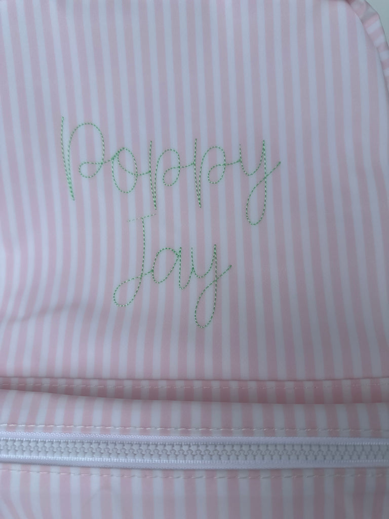 PINK PIMLICO STRIPE MINI BACKPACK