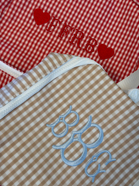 RED GINGHAM BRING IT INSULATED BAG