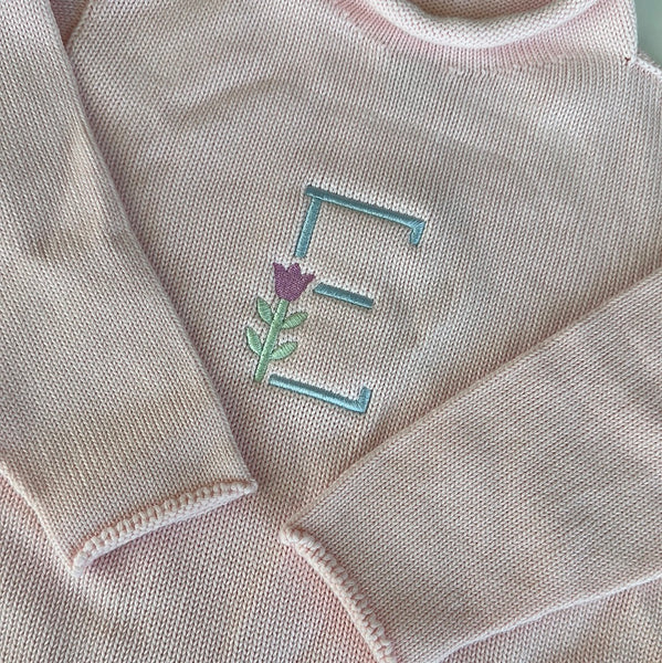 JERSEY ROLLNECK SWEATER - PINK