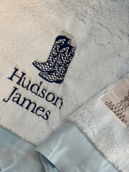 Luxe™ Baby Receiving Blanket - Blue