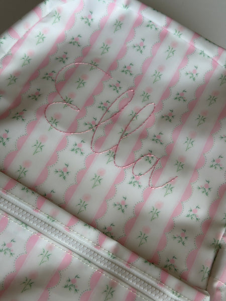 PINK RIBBON FLORAL BACKPACK - BACKORDERED UNTIL MID TO LATE AUGUST 2026
