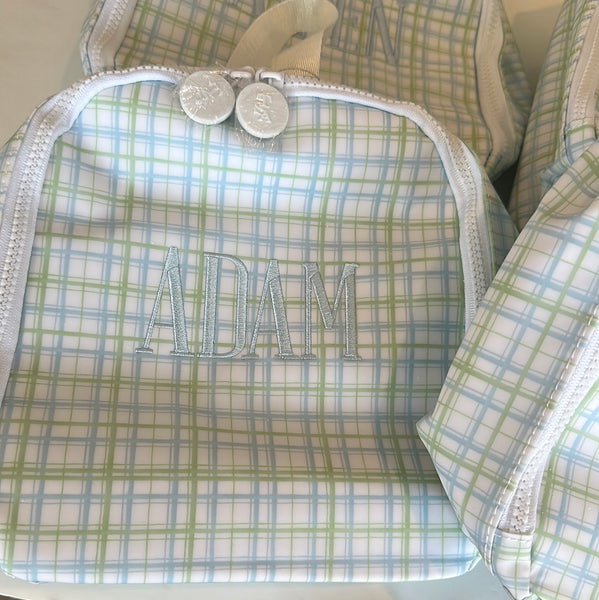 CLASSIC PLAID GREEN/BLUE BRING IT INSULATED BAG