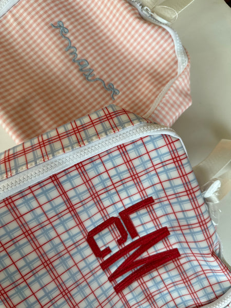 CLASSIC PLAID RED/BLUE BRING IT INSULATED BAG