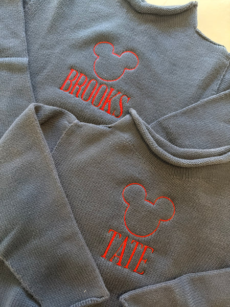 JERSEY ROLLNECK SWEATER - NAVY