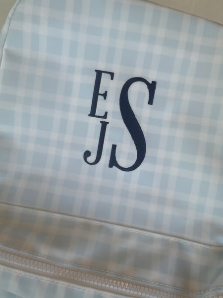 BLUE PIMLICO PLAID BACKPACK - BACKORDERED UNTIL LATE AUGUST