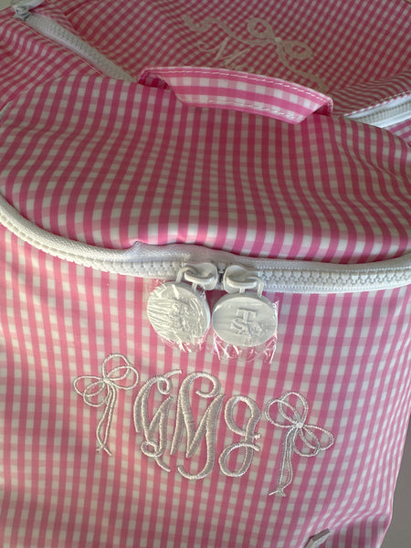 TAKE AWAY INSULATED BAG - GINGHAM PINK