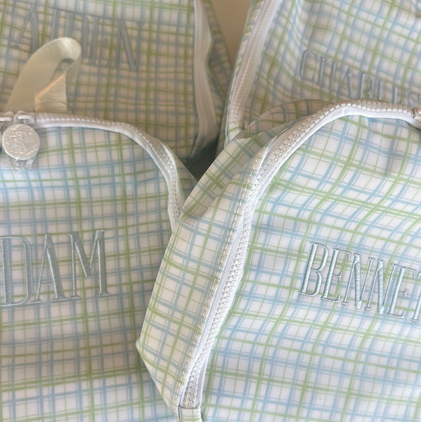 CLASSIC PLAID GREEN/BLUE BRING IT INSULATED BAG