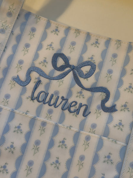 BLUE RIBBON FLORAL X-LARGE TOTE