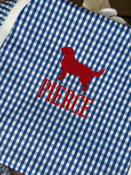 GINGHAM ROYAL BLUE ROADIE - LARGE
