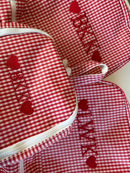 RED GINGHAM BRING IT INSULATED BAG