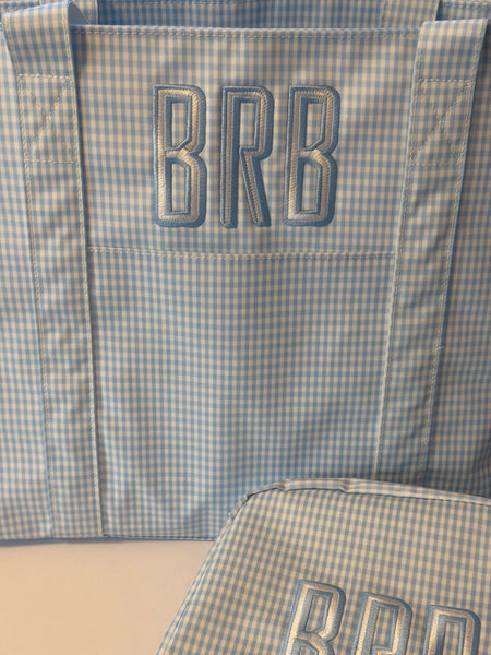 GINGHAM MIST X-LARGE TOTE