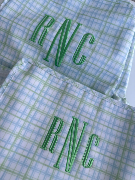 CLASSIC PLAID GREEN/BLUE BRING IT INSULATED BAG