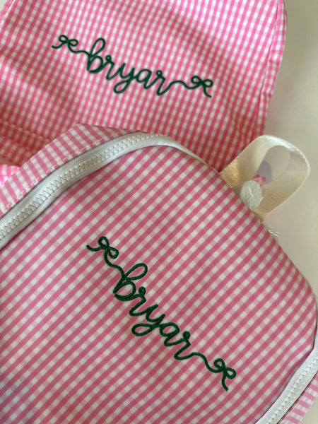 GINGHAM PINK BRING IT INSULATED BAG