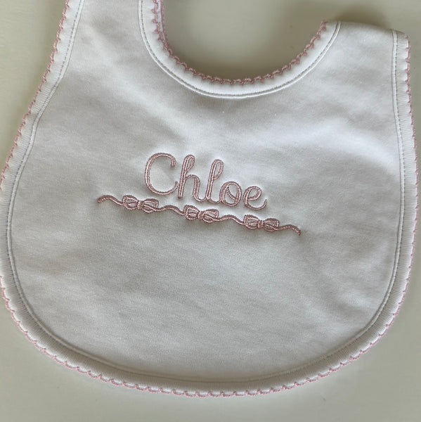 ESSENTIALS LIGHT PINK TRIM BIB