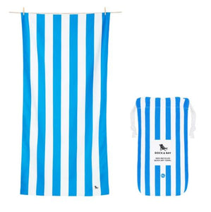 DOCK & BAY QUICK DRY BEACH TOWEL - XLARGE - BONDI BLUE