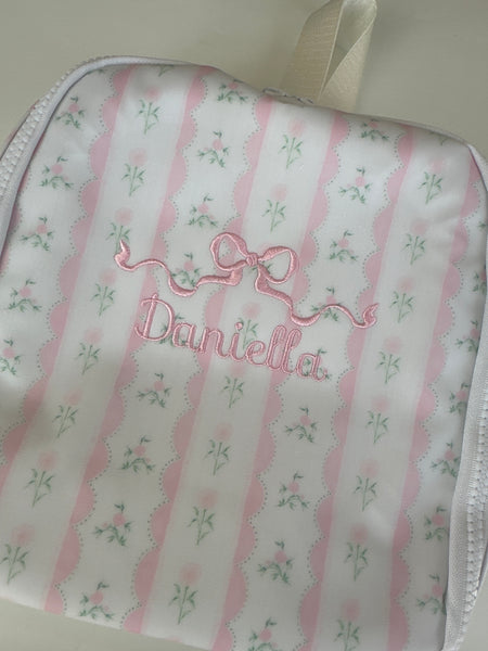 PINK RIBBON FLORAL BRING IT INSULATED BAG