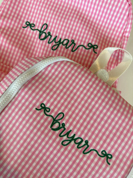 GINGHAM PINK BACKPACK