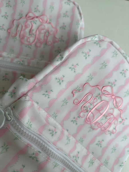 PINK RIBBON FLORAL MINI BACKPACK