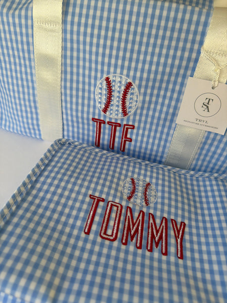 MINI PACKER - GINGHAM SKY BLUE