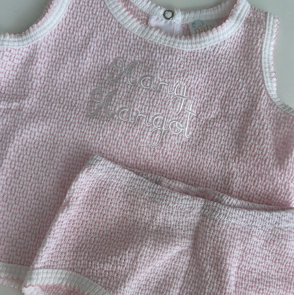 2PC SET, SLEEVELESS TOP W/ DIAPER COVER #236 - PINK