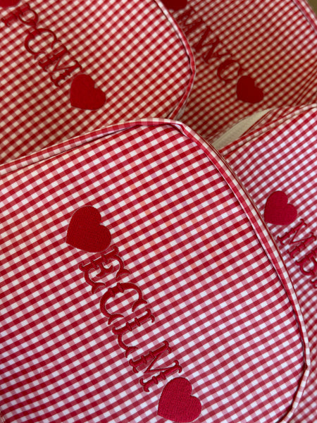 GINGHAM RED BACKPACK