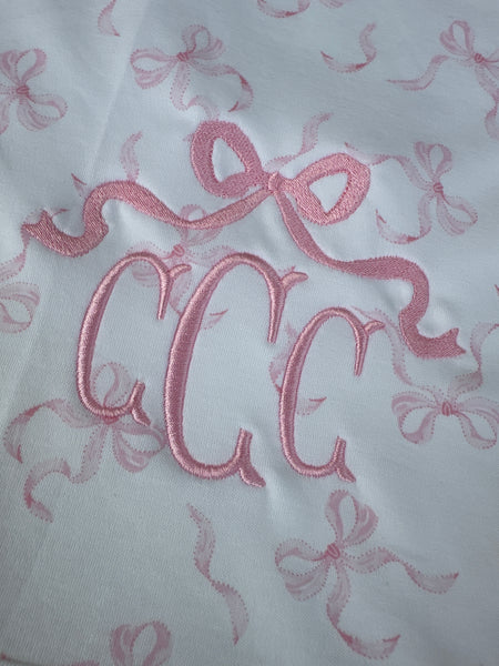 CHARMING BOWS PRINT BLANKET