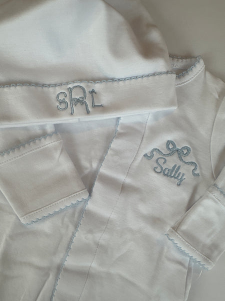 ESSENTIALS LIGHT BLUE TRIM HAT