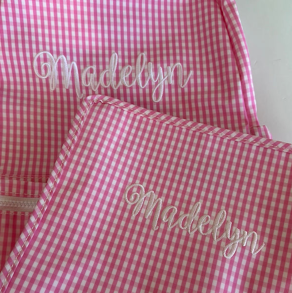 GINGHAM PINK ROADIE - LARGE