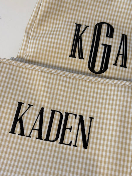 KHAKI GINGHAM ROADIE - MEDIUM