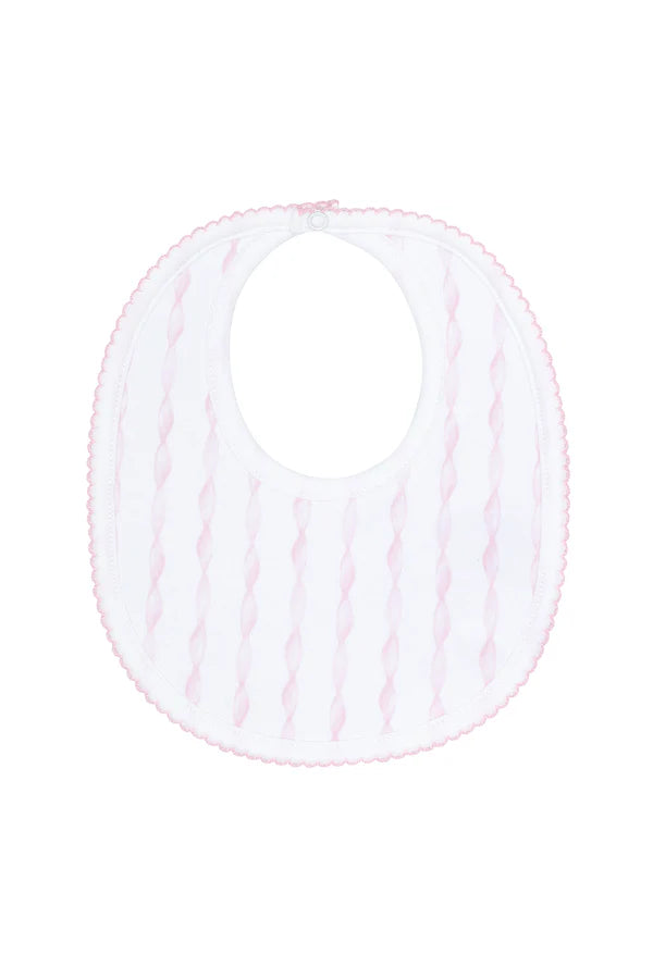 PINK TWIRLS BABY BIB