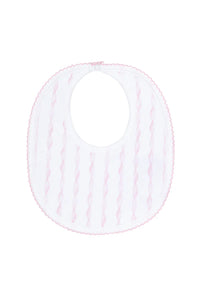 PINK TWIRLS BABY BIB