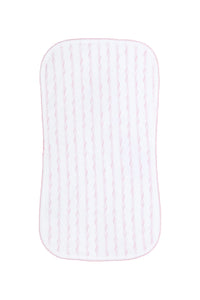 PINK TWIRLS BURP CLOTH