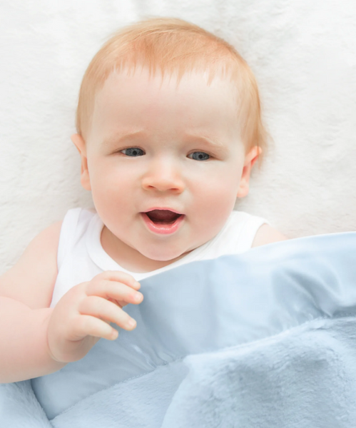 Luxe™ Baby Receiving Blanket - Blue