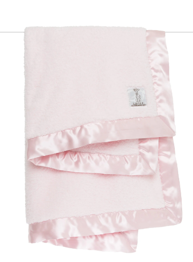 Chenille Baby Receiving Blanket - Pink