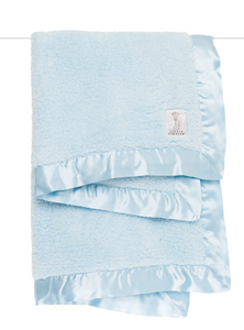 Chenille Baby Receiving Blanket - Blue
