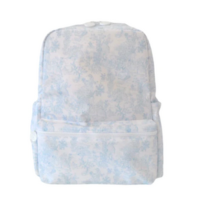 BUNNY TOILE BLUE BACKPACK
