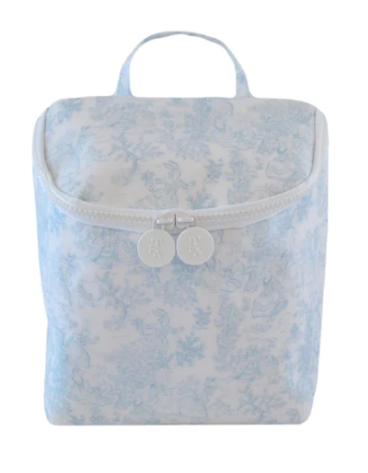 BUNNY TOILE BLUE TAKE AWAY INSULATED BAG