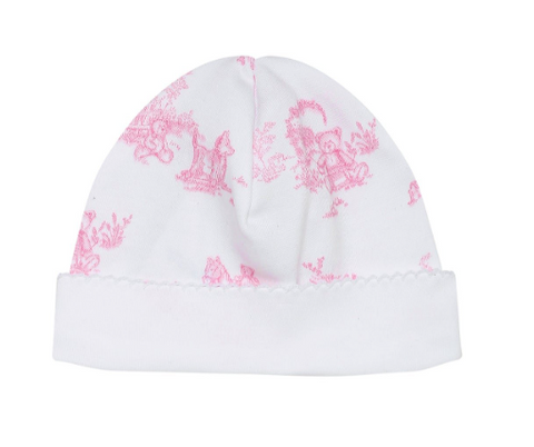 PINK TOILE BABY HAT