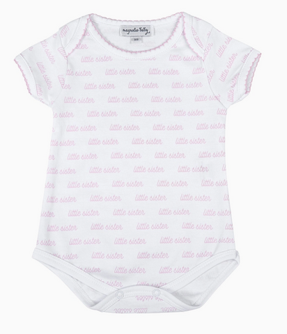 LITTLE SISTER PRINT SHORT SLEEVE BODYSUIT