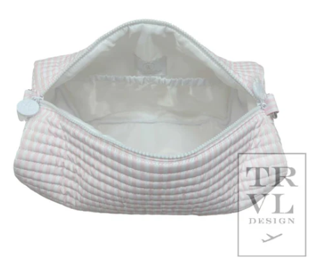 PIMLICO PINK STRIPE QUILTED STROLLER BAG