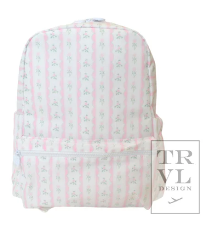 PINK RIBBON FLORAL BACKPACK