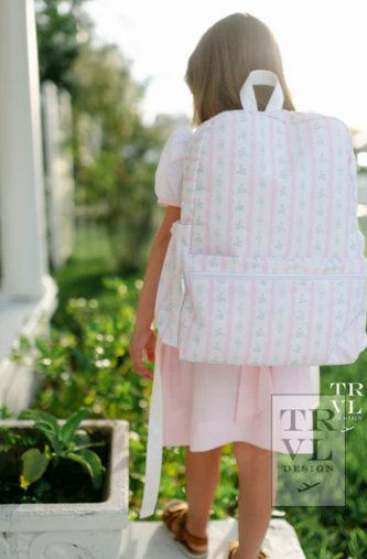 PINK RIBBON FLORAL BACKPACK